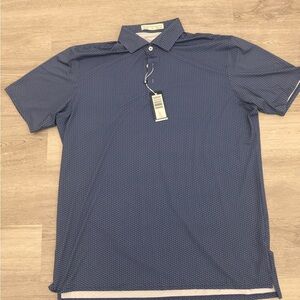 Holderness &Bourne Men’s Golf Polo The Frame Shirt Aberdeen Blue White Sz XL NWT